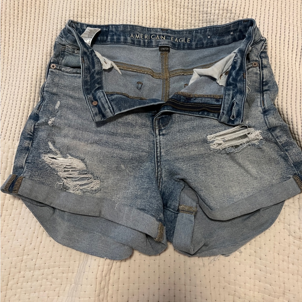 American Eagle curvy high waisted jeans shorts